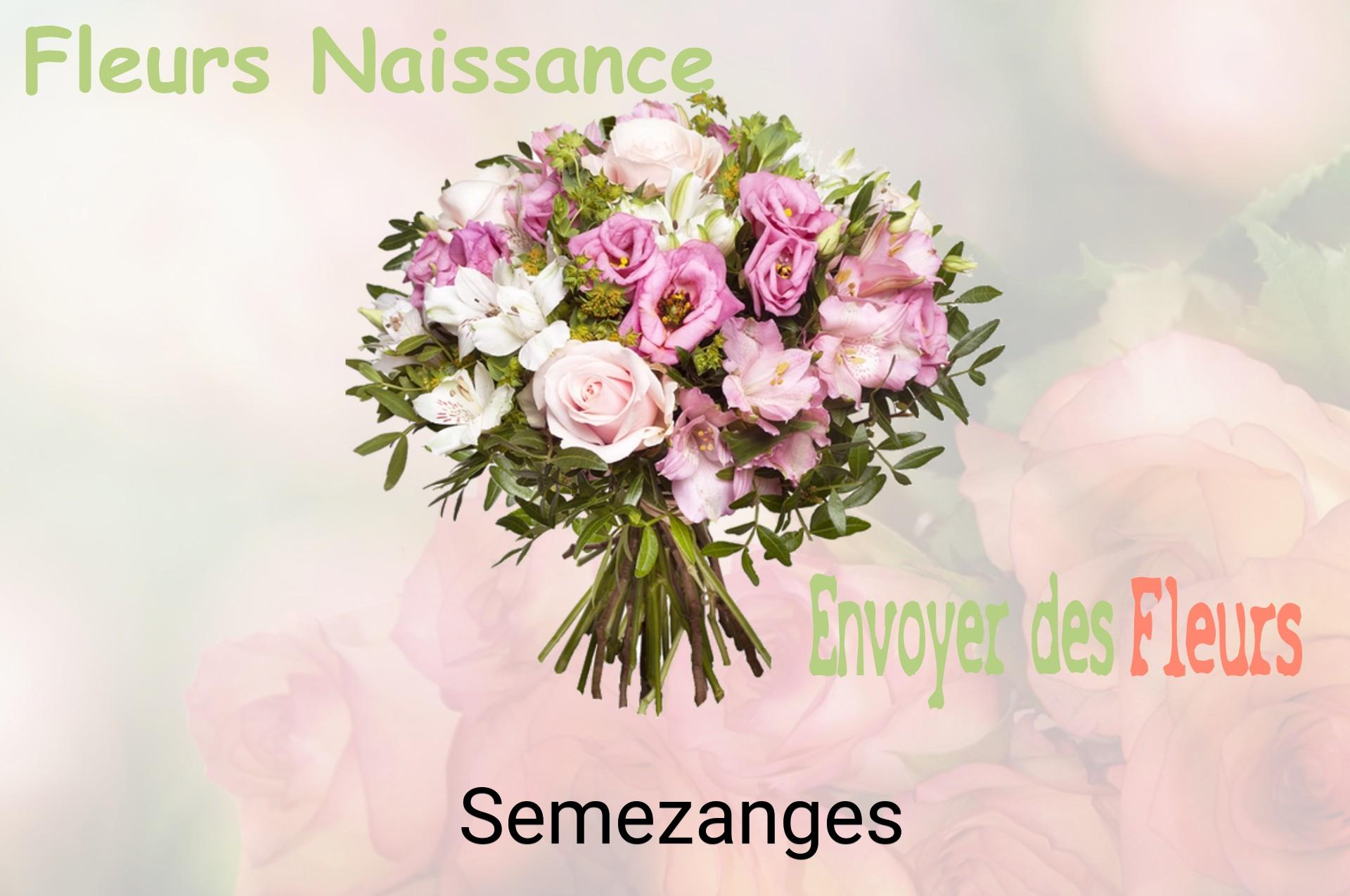 Bouquet de fleurs de naissance livré à Semezanges