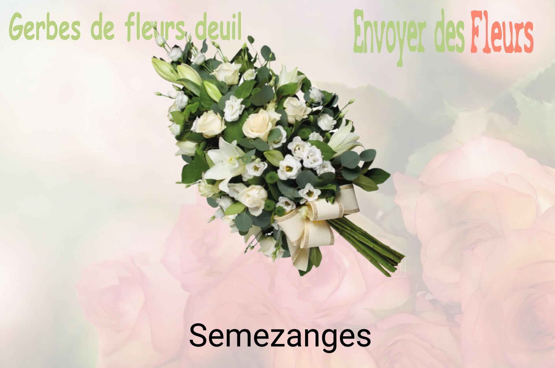 Gerbe de fleurs de deuil livrée à Semezanges